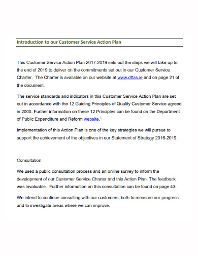 customer service action plan