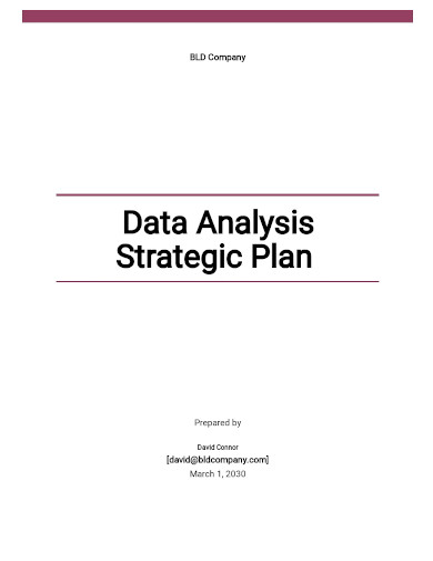 data analysis strategic plan