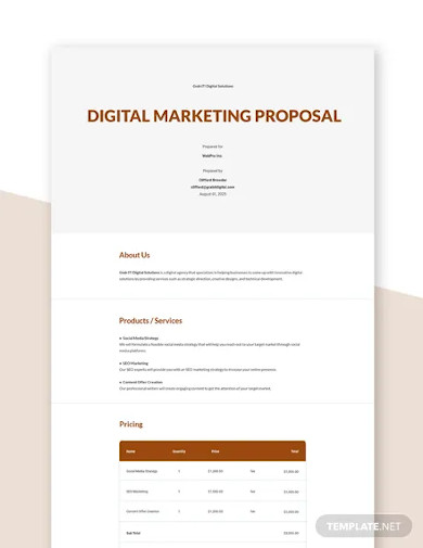 digital agency proposal