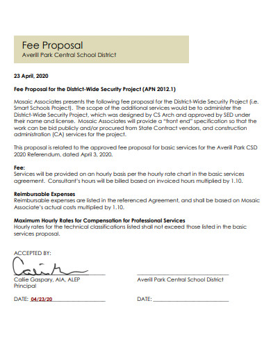 district school fee proposal