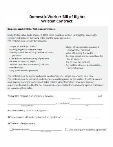 domestic contract worker