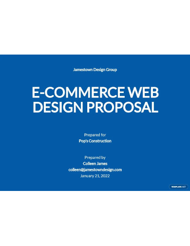e commerce web design proposal