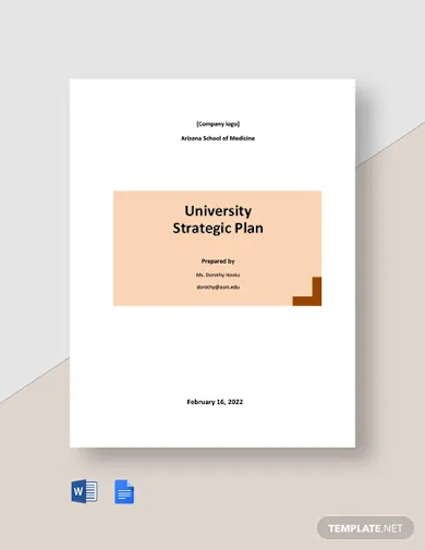 editable university strategic plan template