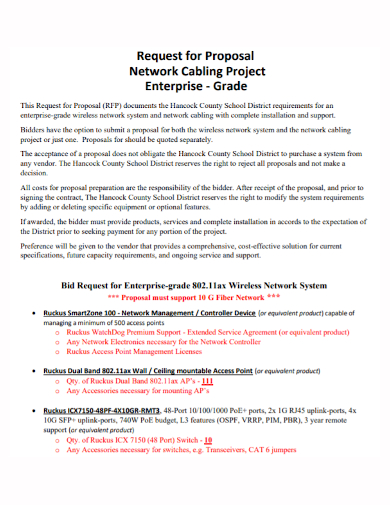 enterprise network cabling proposal