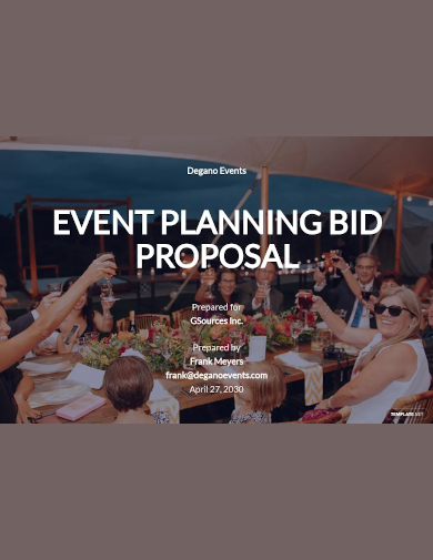event bid proposal template