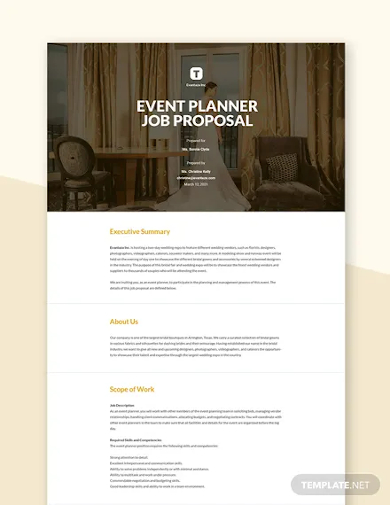 event planner proposal template