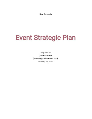 event strategic plan