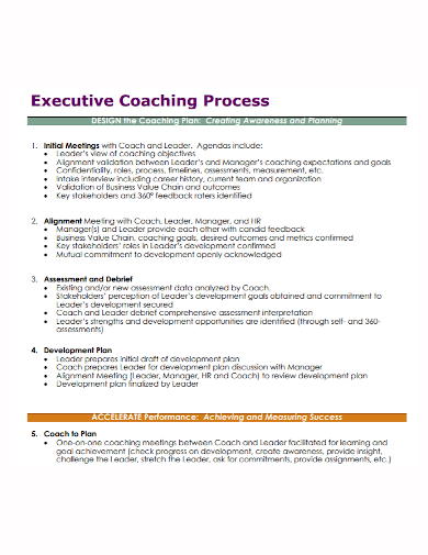 executive design coaching plan