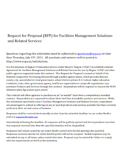 facilities management solutions proposal