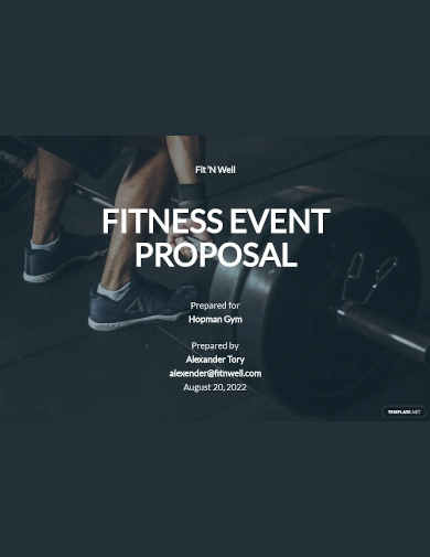 fitness event proposal template