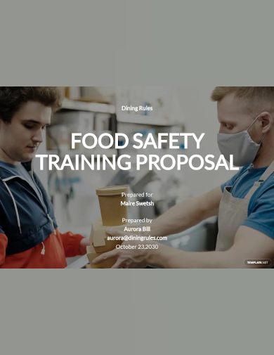 food safety training proposal template