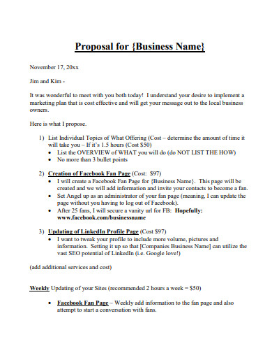formal virtual assistant proposal
