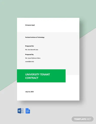 free simple university contract template