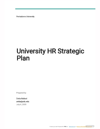 free university hr strategic plan template