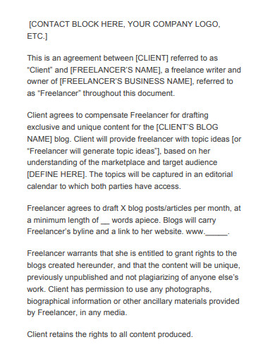 freelancing client contract