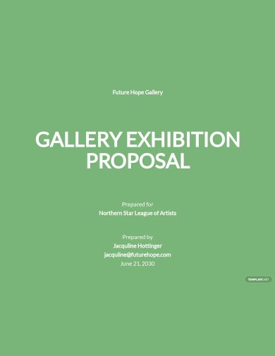 gallery exhibition proposal template