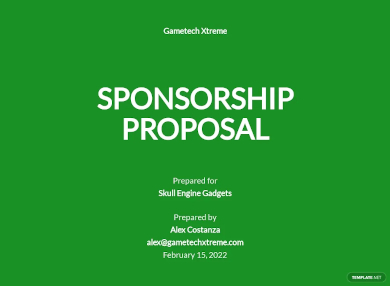 gaming sponsorship proposal template