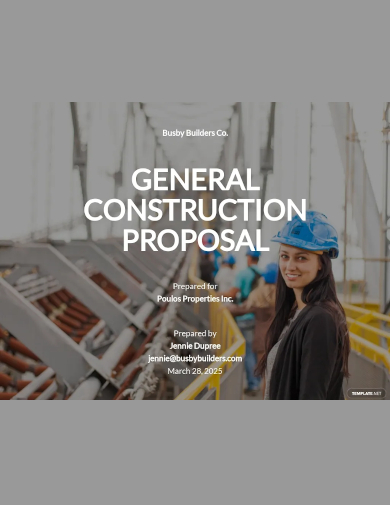 general construction proposal template