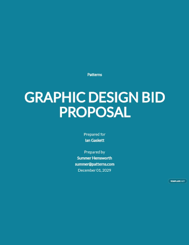 graphic design bid proposal template