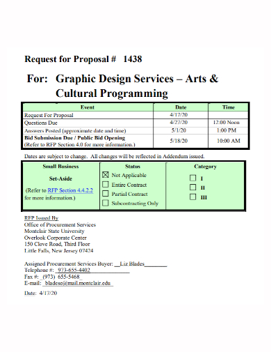 graphic design program bid proposal