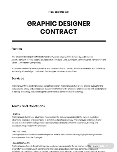 graphic designer contract template