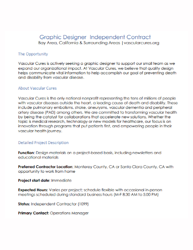 graphic designer independent contract