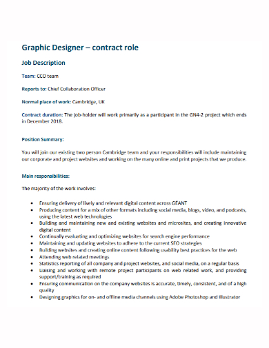 graphic designer role contract