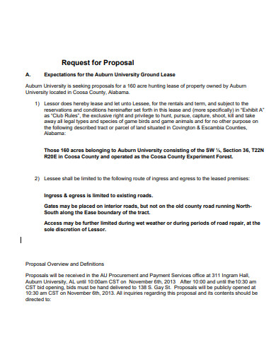 ground lease proposal