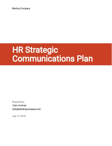 hr strategic communications plan