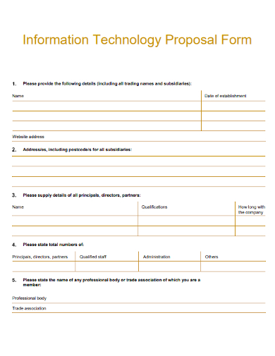 it investment proposal form