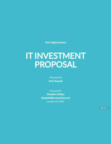 it investment proposal template