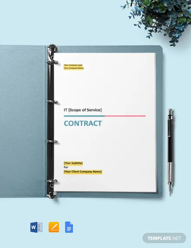 it project contract template