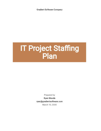 it project staffing plans