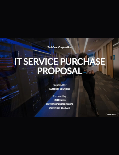 it purchase proposal template