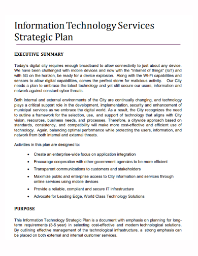 it service strategic plan