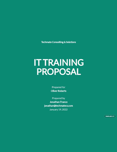 it training proposal template