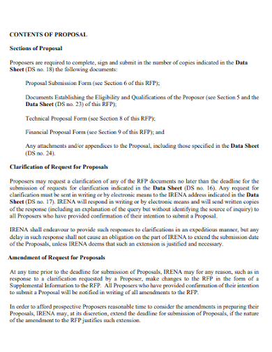 international agency request for proposal