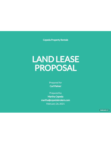 land lease proposal