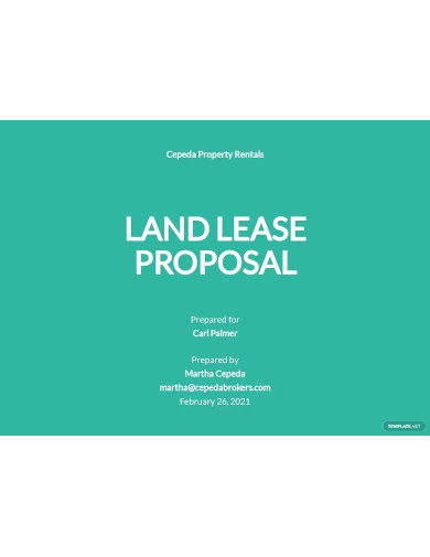 FREE 10 Land Lease Proposal Samples In PDF MS Word Apple Pages 
