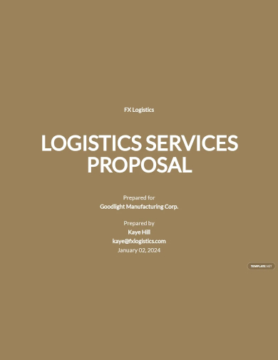 logistics services proposal template