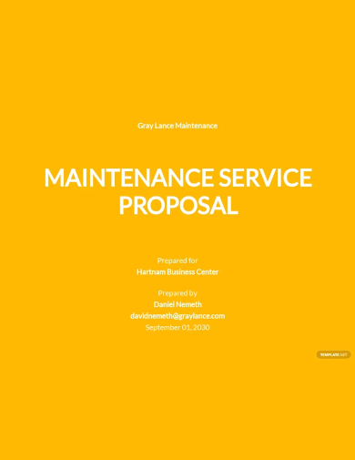 maintenance services proposal template