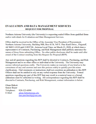 management service evaluation proposal