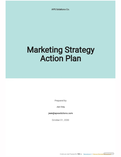 marketing strategy action plan template