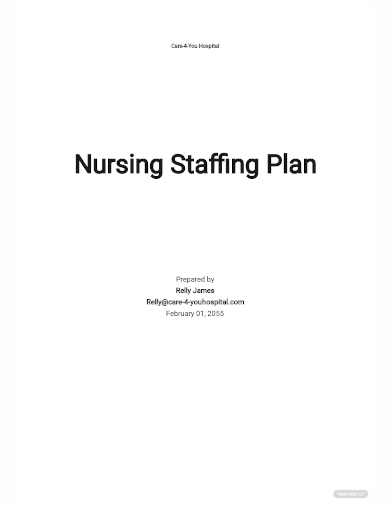 nursing staffing plan template