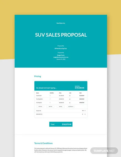 one page sales proposal