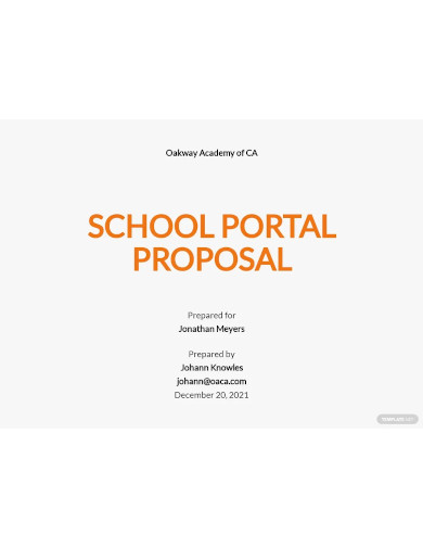 one page school proposal