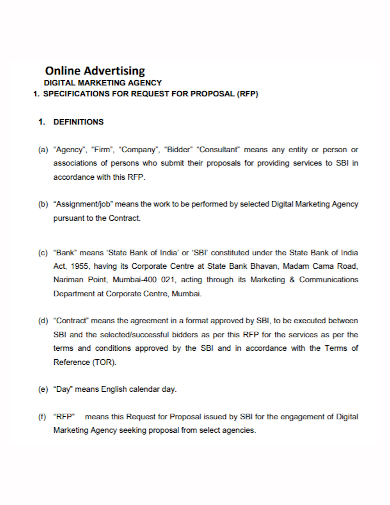online advertising agency proposal