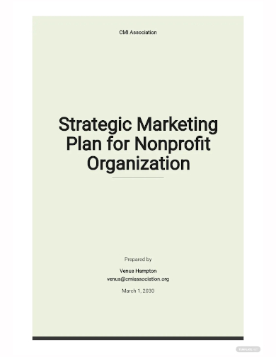 organizational strategic marketing plan template