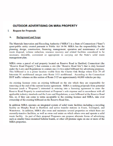 outdoor advertising property proposal