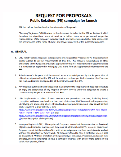 pr campaign launch proposal